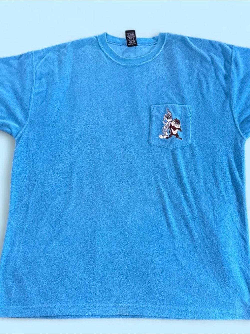 Vintage 1998 Warner Bros Studio Store Bugs Bunny Taz Pocket T Shirt Large